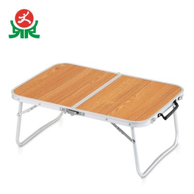 China Modern MDF Board Aluminum Folding Side Table For Laptop Bed Table for sale