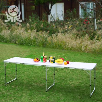 China Custom Japanese Outdoor Table Garden Picnic 8 Foot Folding Table With Height Adjustable Legs for sale