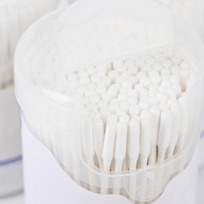 China 200PCS Disposable Sofe Ear Cleansing OEM Stick Plastic Bamboo Cotton Swabs Cotton Paper Buds for sale