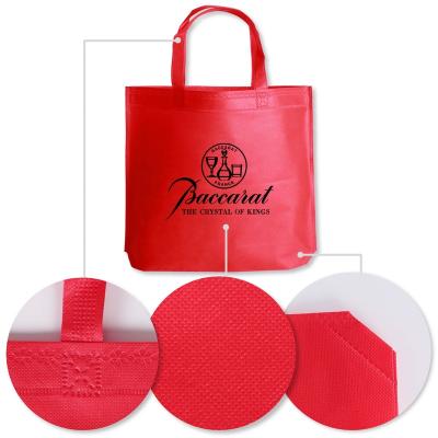 China Handled Reusable Non Woven Nonwoven Grocery Bag Netting Bag / Heat Sealed Nonwoven Promotional Tote Bag for sale