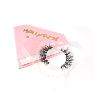 China 3D Layered Top Selling Wholesale False Silk Lashes 100% Clear Strip Eyelashes Cruelty Free for sale