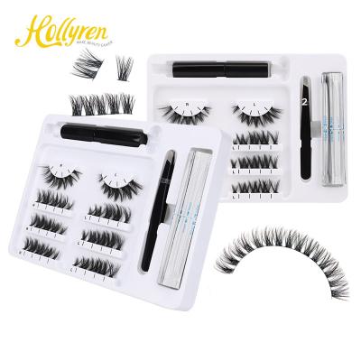 China Home Natural Wholesale Self-Applying Bulk Easy Black/Clear Tape Lash Cluster Set DIY Faux Mink Lash Kit Super Fine Tape Soft for sale