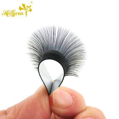 China Wholesales Long Natural Easy Private Label 3D Fan Eyelash Extensions With Custom Eyelash Extensions Box for sale