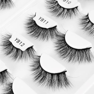 China New Super Glare Style Seller Mink Eyelashes Fluffy Black Band False Eyelashes 5d Eyelash Cases With Logo for sale