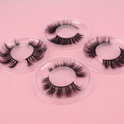 China Double 3D laid 2021 new style silk eyelash effect mink eyelashes 3d bulk false mink eyelashes silk private label for sale