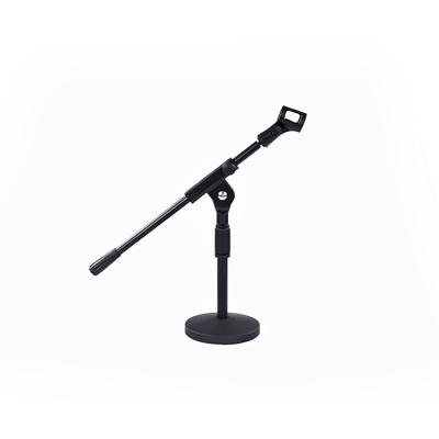 China M210 Universal Iron Adjustable Desk Standing Portable Microphone Stand With Round Base Stand Microphone for sale