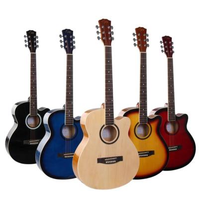 China Basswood E40-DDL Hot Sale 40inch Basswood Acoustic Guitar Musical Instruments Enjoy Guitar for sale