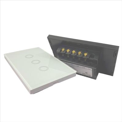 China 1/2/3/4 Band Wifi Us Light Touch Au Standard Mini Tuya Lcd No Neutral Wifi UK Smart Switch for sale