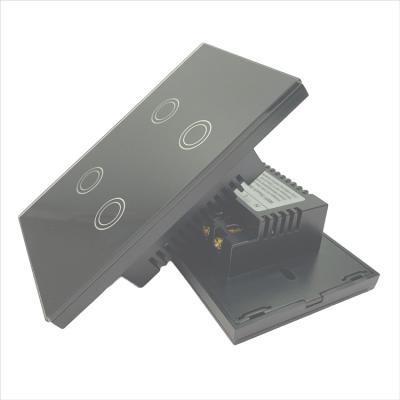 China 1/2/3/4 Home LCD Tuya Smart Touch Push Button Wifi Strip 2022 RF Light Glass Switch for sale