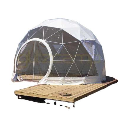 China Camouflage/luxury field game and glamping tent hemispherical steel tube comfort dome hotel dome tent for camping for sale