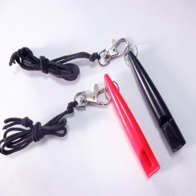 China 2021 Sustainable High Tone Plastic Dog Whistles High Quality Dog Training Red Whistle With Lanyard for sale