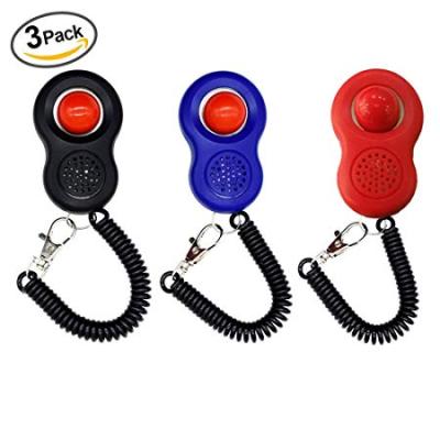 China 2021 New Hot Selling High Quality Fashion Dog Training Clicker Viable Training Button Pet Clicker for sale