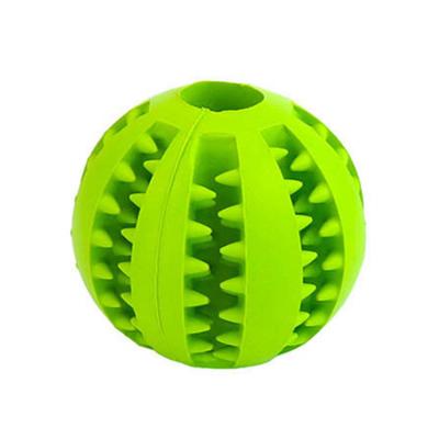 China 2021 Viable High Quality Green S Code Interactive Dog Toy Chew Ball Cat Toy Rubber Ball Cat Toy for sale