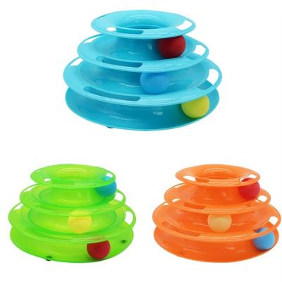 China Interactive Balls Cat Toys Pet Plastic Toys Funny Cat Track Toy With Moving Pet Viable Puzzle for sale