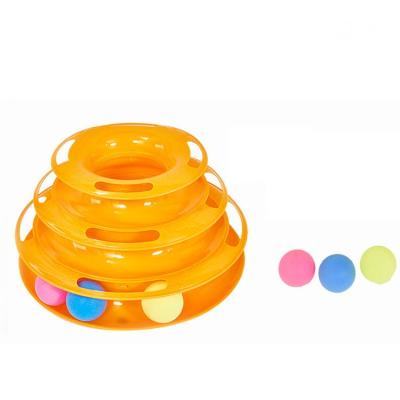 China 2021 Fashion Pet Puzzle Cat Track Toy With Moving High Quality Funny Cat Toys Interactive Balls for sale