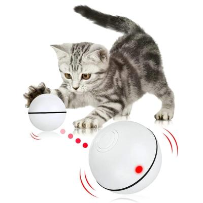 China Viable Hot Sale Pet Amazon Usb Interactive Rechargeable Automatic Electronic Smart Ball Cat Toy for sale