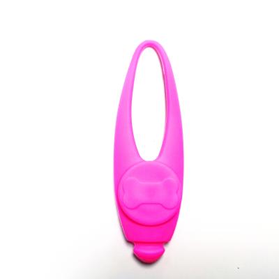 China 2021 New High Quality Large Size Pink Silicon Collar Light Safety Practical Pink Pet Night Light for sale