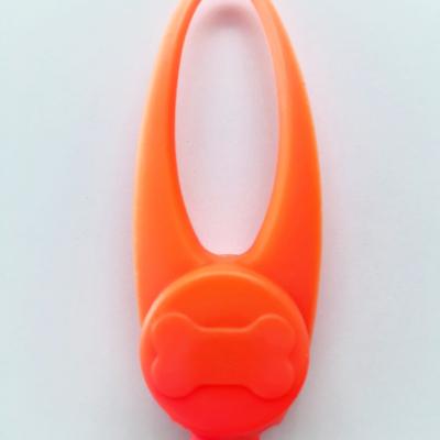 China 2021 Hot Sale SPARE Light Mini Silicon Pet Collar Light Convenient Orange Waterproof Anti-lost Safety Dog Collar Light for sale