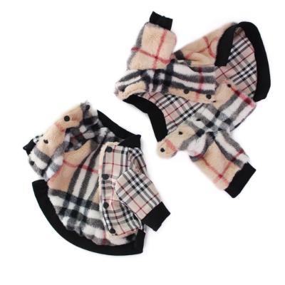 China Hot Sale Stocked Style Western Winter Clothes Dog Fur Jacket Wholesale Double Thickening Luxury Dog Clothes for sale