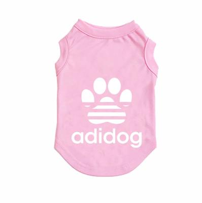 China Stocked 2021 Small Dog Pet Clothes Cotton Vest Cute Designer Luxury Dog Clothes for sale