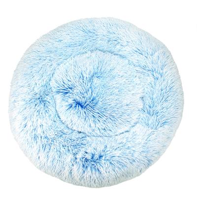 China Dropshipping 70cm Waterproof Plush Donut Calming Dog Bed Large Cat Dog Bed Luxury Eco-Friendly Washable for sale