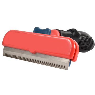 China Viable Hot Sale Deshedding Tool Dog Pet Hair Removal Grooming Brush Pet Comb Peine Para Perros for sale