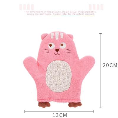 China EXFOLIATE Natural Loofah Bath Sponge Exfoliating Scrubber For Body Shower Cartoon Baby Bath for sale