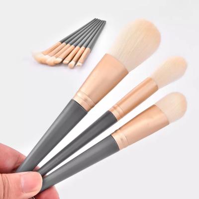 China Professional Durable Makeup Brush Set Wooden Handle 10pcs Cosmetics Make Up Tools Powder Contour Foundation Eyeshadow Brush for sale