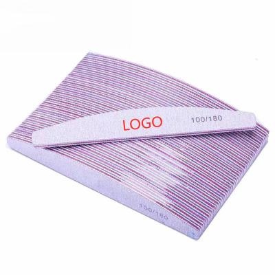 China Sandpaper+ Emery Nail Polish, Patch, Half Moon Zebra 100/150 Wood Sand Nail File Custom LOGO for sale