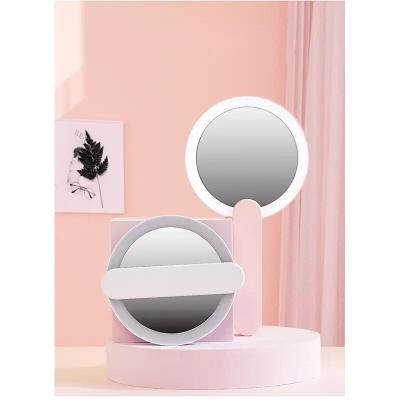 China Lighted Led Cosmetic Mirror Cosmetics Storage Box With Led Cosmetic Mirror USB Rechargeable Battery for sale