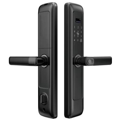 China 2022 New Trend 2022 Digital Handle Smart Aluminum Door Lock Touch Screen Open Waterproof Door Lock T1 for sale