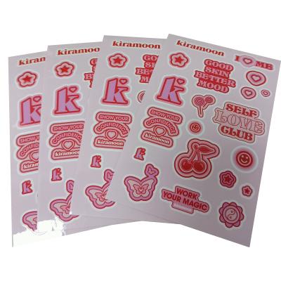 China Wholesale Custom Decorative Adhesive Multi Design Kiss Cut Sticker Sheet Waterproof for sale