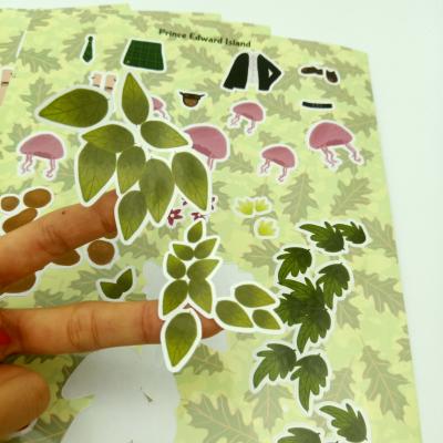 China A4 A3 Waterproof Self Adhesive Waterproof Kiss Cut Custom Sticker Sheet for sale