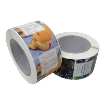 China Waterproof Candle Jar Sticker Label Printing Roll Paper Vinyl Waterproof Packaging Label Printing for sale