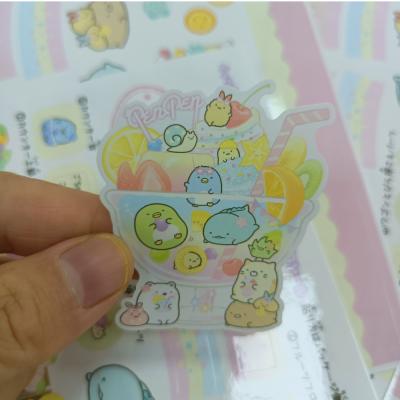 China Waterproof custom self adhesive paper sticker kiss cut label sheet vinyl a4 a5 sheet kiss cut sticker label print for sale