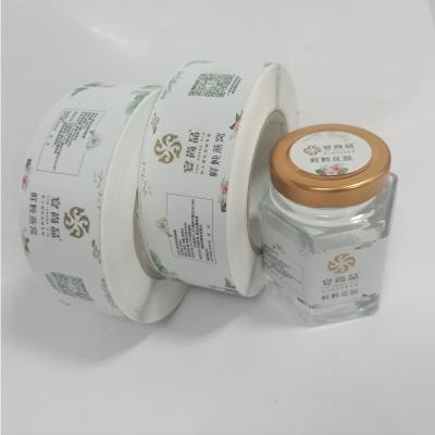 China Private Label Waterproof Birds Nest Collagen Whitening Cubilosis Protein Tissue Label Stickers for sale