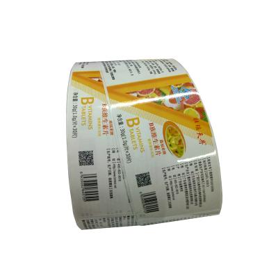 China Custom Manufacture Waterproof High Quality Sticker Waterproof Healthy Care Label Sticker For Bottle Packaging for sale