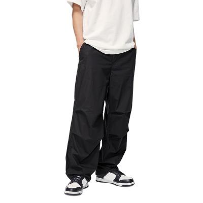 China Anti-wrinkle Design Cargo Pants Solid Color Men's Oversize Casual Streetwear Pants for sale