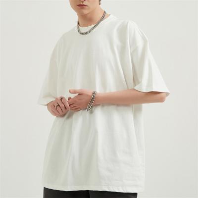 China Anti-pilling Hot sale 100%cotton casual style streatwear solid color drop shoulder t-shirt for sale