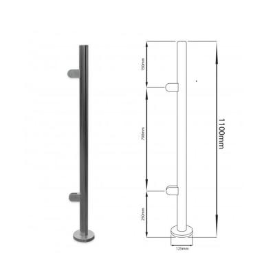 China Good Modern Sale Easy Diy Install Modern Round Or Square Stainless Steel SS304 Handrail Column for sale