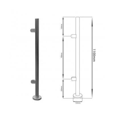 China Modern Factory Price Diy Modern Easy Install Round Or Square SS304 Stair Railing Safe And Convenient for sale