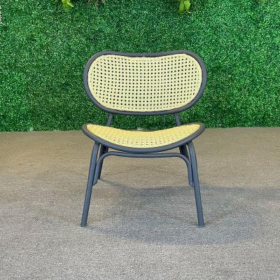 China Modern Wholesale Outdoor Living Room PE Rattan Dining Chair Aluminum Frame Hotel Garden Chair Restaurants Wicker Chair for sale