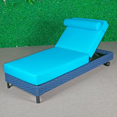 China Modern Luxury Rope Convertible Sun Lounger Hotel Pool Sun Loungers Patio Garden Bench Lounge Chair With Wheels for sale