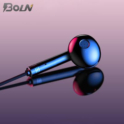 China New 3.5mm Portable Stereo Metal Wired Music Earphone Perfect Sound Highly Elastic Wire Package for sale