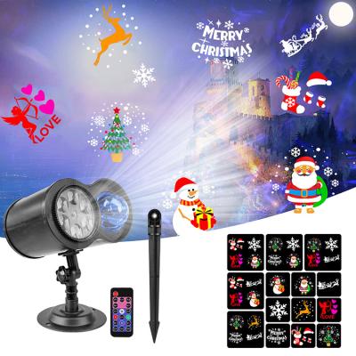 China ABS Waterproof Outdoor Indoor Christmas Surf Projector Lights 2-in-1 Moving Patterns With Surf LED Landscape Lights for sale