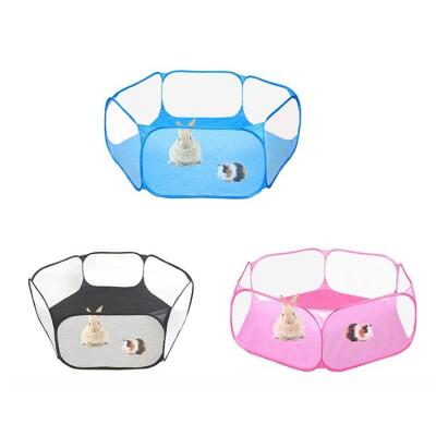 China Viable Breathable And Transparent Pet Playpen Pop Up Outdoor / Indoor Open Exercise Fence Small Animals Pet Cage Tent for sale