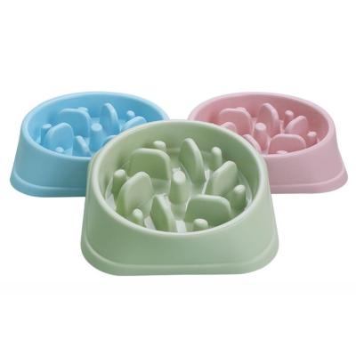 China Custom Viable Non-Interactive Driver Sliding Puzzle Slow Bowl Swell Retriever Bowl Anti-Clogging Plastic Dog Bowl for sale