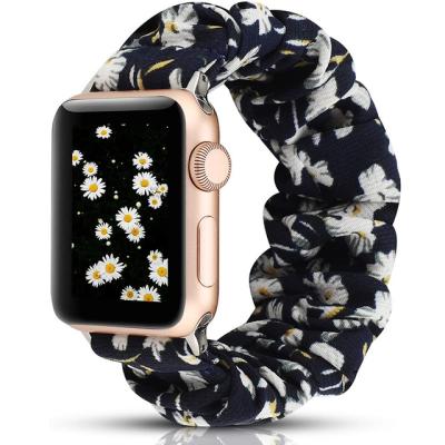 China Acrylic Scrunchie Elastic Watchbands Watch Band For Apple Watch Band Series 6 5 4 3 38mm 40mm 42mm 44mm For iwatch Strap Strap 6 5 4 for sale