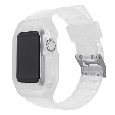 China Precise fit suitable for Apple iWatch6 5/4/SE Apple Watch6 Strap Apple Watch Strap Generation Shell Silicone Sleeve S6 Breathable Protective Glacier for sale