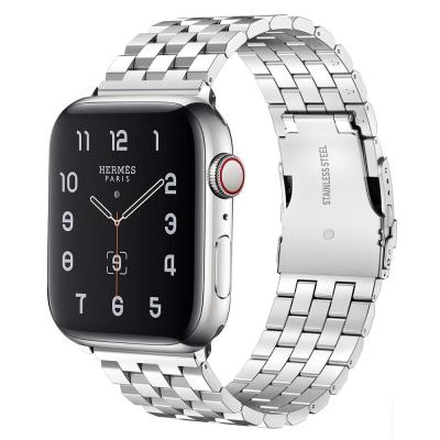 China Stainless Steel Strap For Apple Watch 6 SE Bands 44mm 42mm 40mm 38mm Stainless Steel Metal Replacement Band For iWatch Series 5/4/3/2/1 Strap for sale